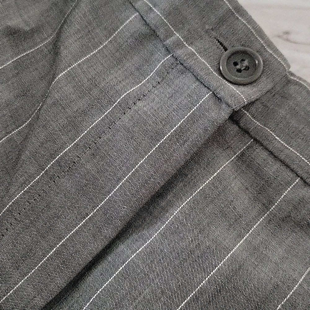 Armani Collezioni Gray Pinstripe Trousers - Picture 11 of 11